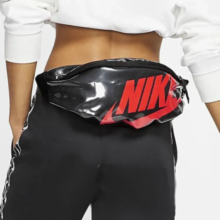 Nike Heritage Polyester Sling Bag, Crossbody Bag, Fanny Pack Regular Unisex Black-4