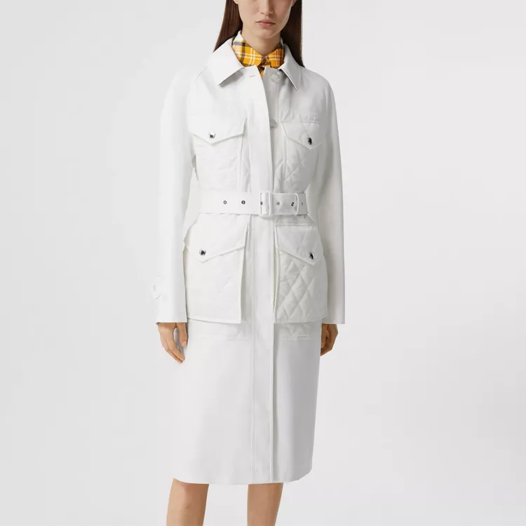 Burberry Trench Coat Women's White-2