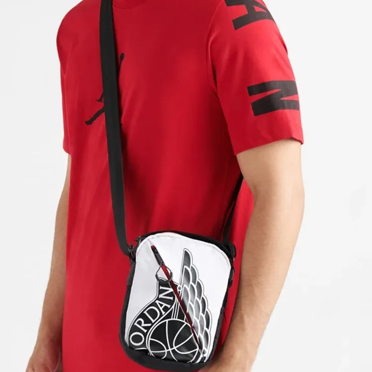 Jordan Polyester Cell Phone Pouch Shoulder Bag Crossbody Bag Regular Unisex Black White-1