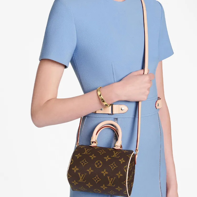 LOUIS VUITTON Speedy Bandouliere Monogram Nano Brown-7