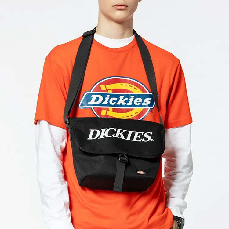 Dickies Polyester Messenger Bag Shoulder Bag Crossbody Bag Small Size Unisex Black-5