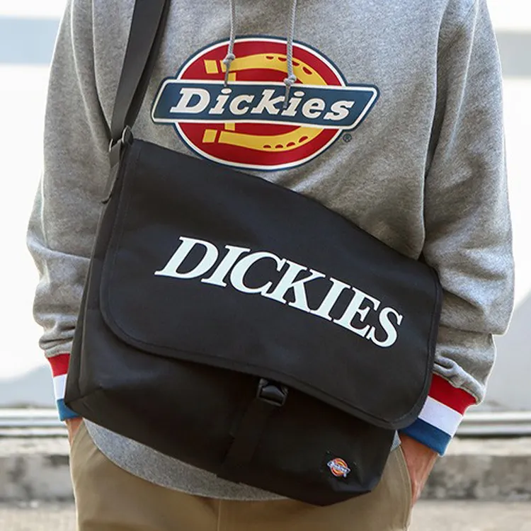 Dickies Polyester Messenger Bag Shoulder Bag Crossbody Bag Small Size Unisex Black-6