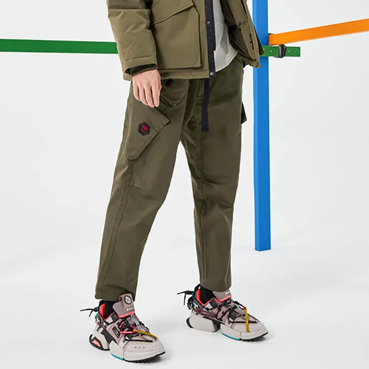 LiNing Casual Pants Men Dark Olive Green-3
