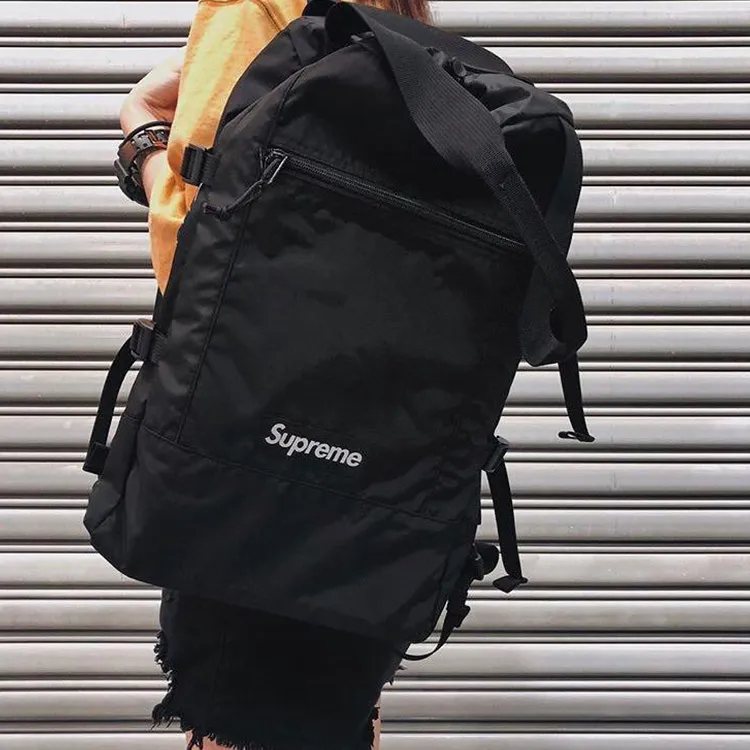 Supreme Canvas Backpack Unisex Black-5
