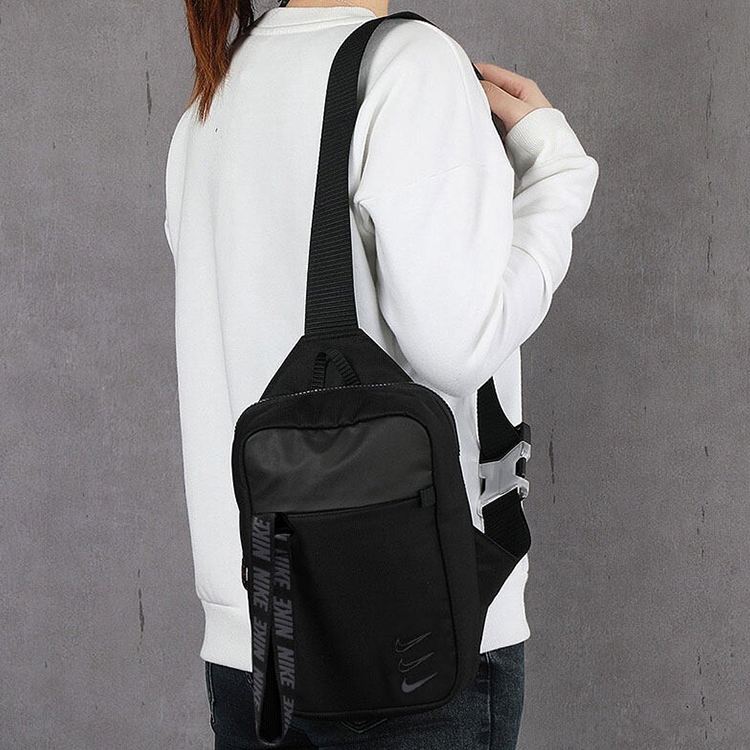 Nike Polyester Sling Bag Fanny Pack Regular Unisex Black