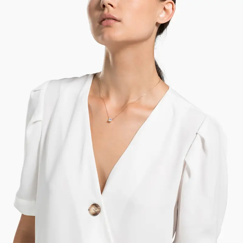 Swarovski Crystal Necklaces Women's Rose Gold-4