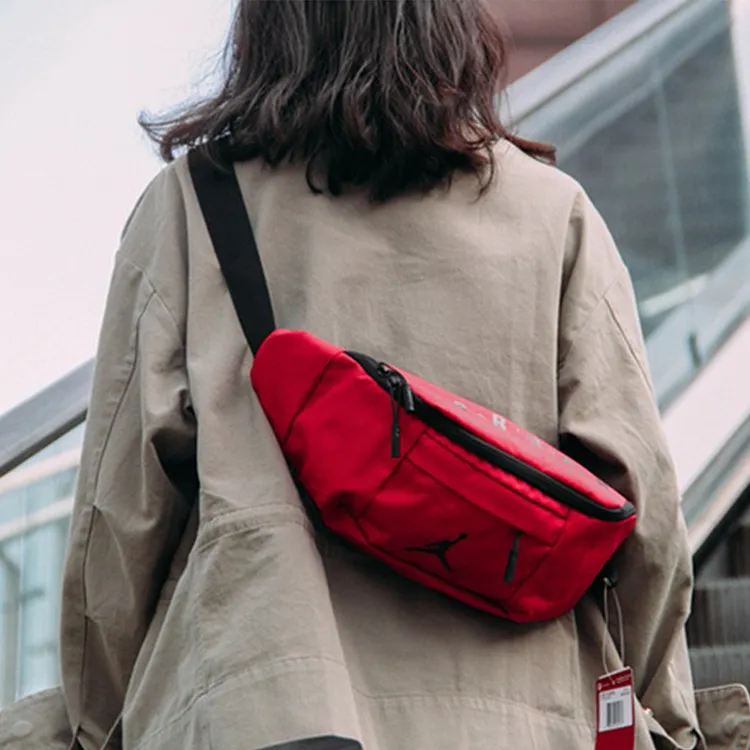 Jordan Polyester Crossbody Bag, Fanny Pack Regular Unisex Red-3