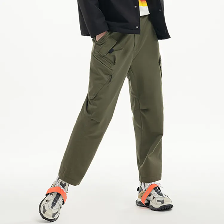 LiNing Casual Pants Men Dark Olive Green-4