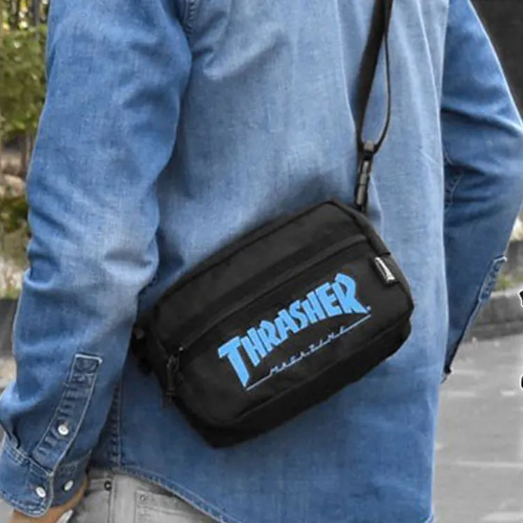 Thrasher Polyester Fanny Pack Regular Unisex Black Blue-4