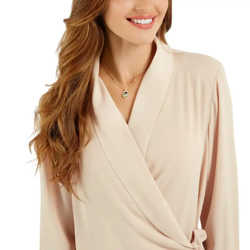 Swarovski Faux Crystal Stone Necklaces Women's Gold-4