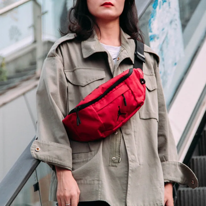 Jordan Polyester Crossbody Bag, Fanny Pack Regular Unisex Red-4