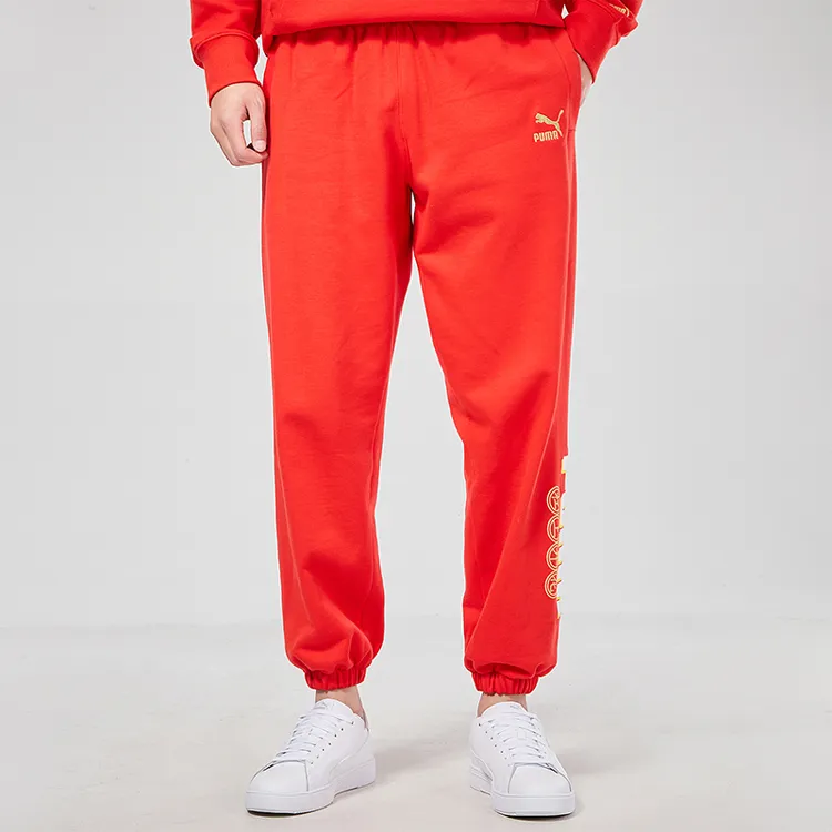 PUMA Knitted Sports Pants Men's Red-3