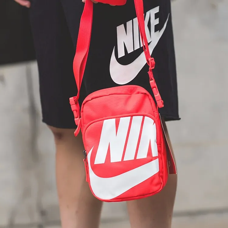 Nike Heritage Polyester Shoulder Bag, Crossbody Bag Unisex Red-3