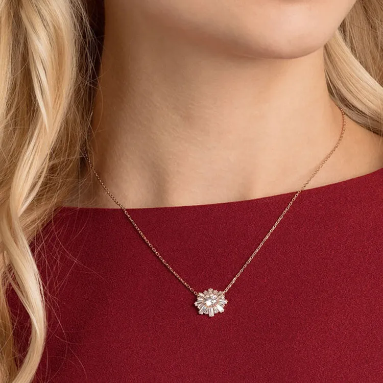 Swarovski Rose Gold Tone Plated Necklaces Women's Rose Gold-3