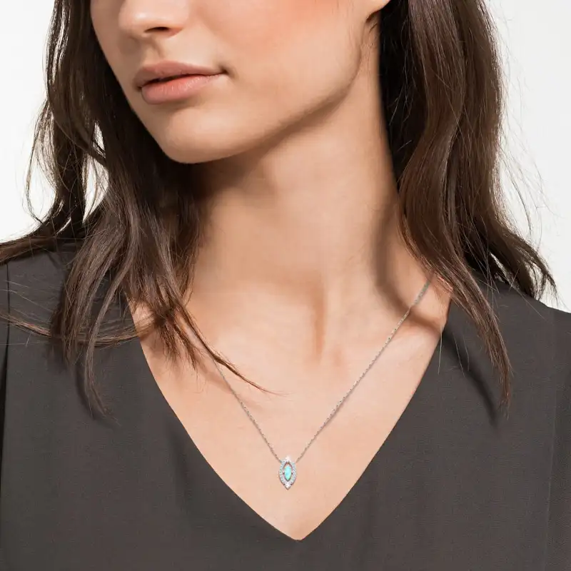 Swarovski Rhodium Plated, Faux Crystal Necklaces Women's-3