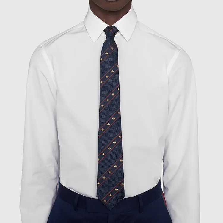 GUCCI Bee Web Tie-4