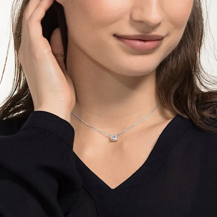 Swarovski Stilla Attract Faux Crystal Necklaces Women's Silver-3