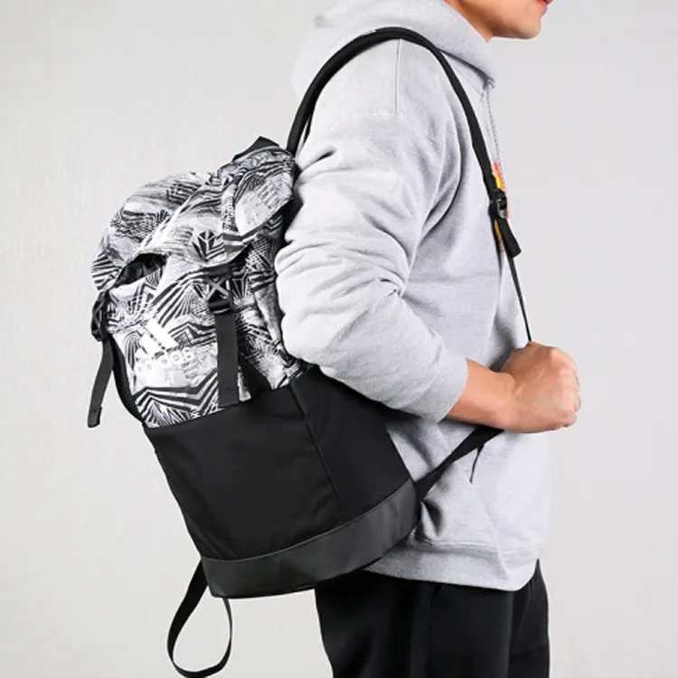 Adidas Recycled Polyester Backpack Regular Unisex Gray/Black-3