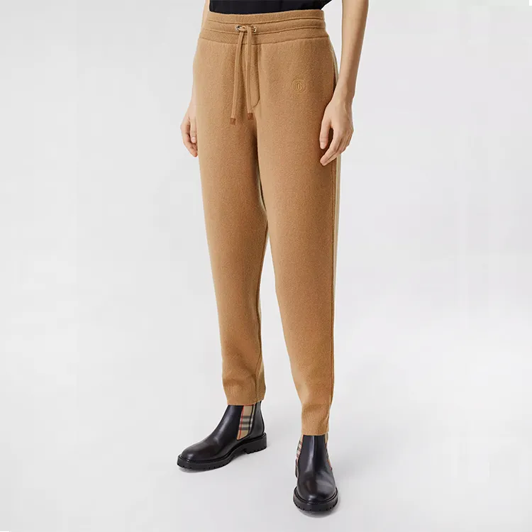 Burberry Monogram Motif Cashmere Blend Jogging Pants 'Camel'-2