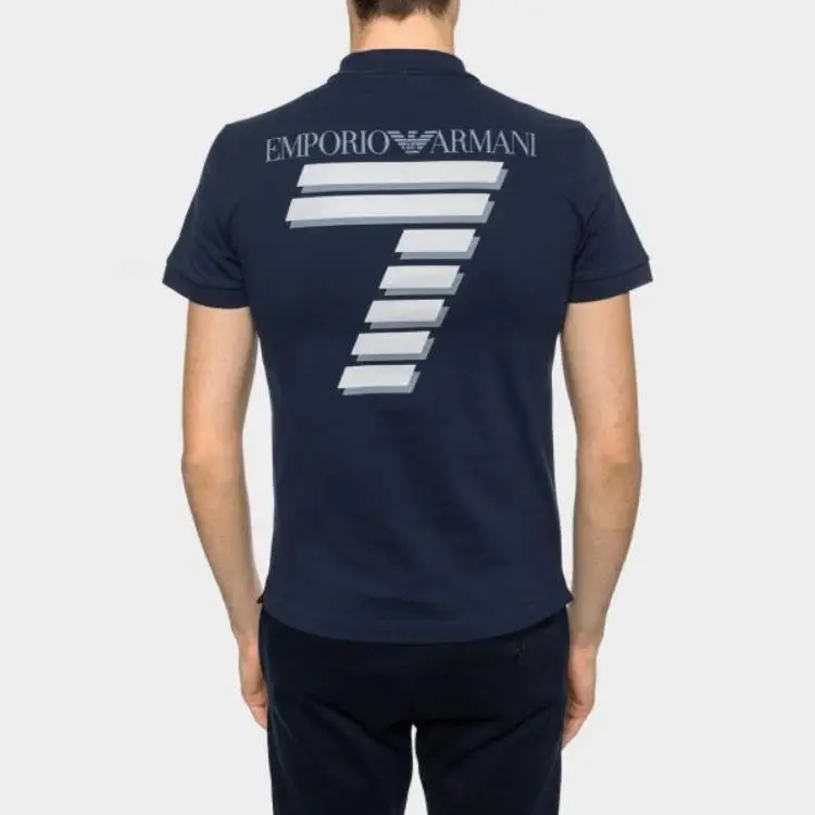 EMPORIO ARMANI Polo Shirt Men's Marine Blue-3
