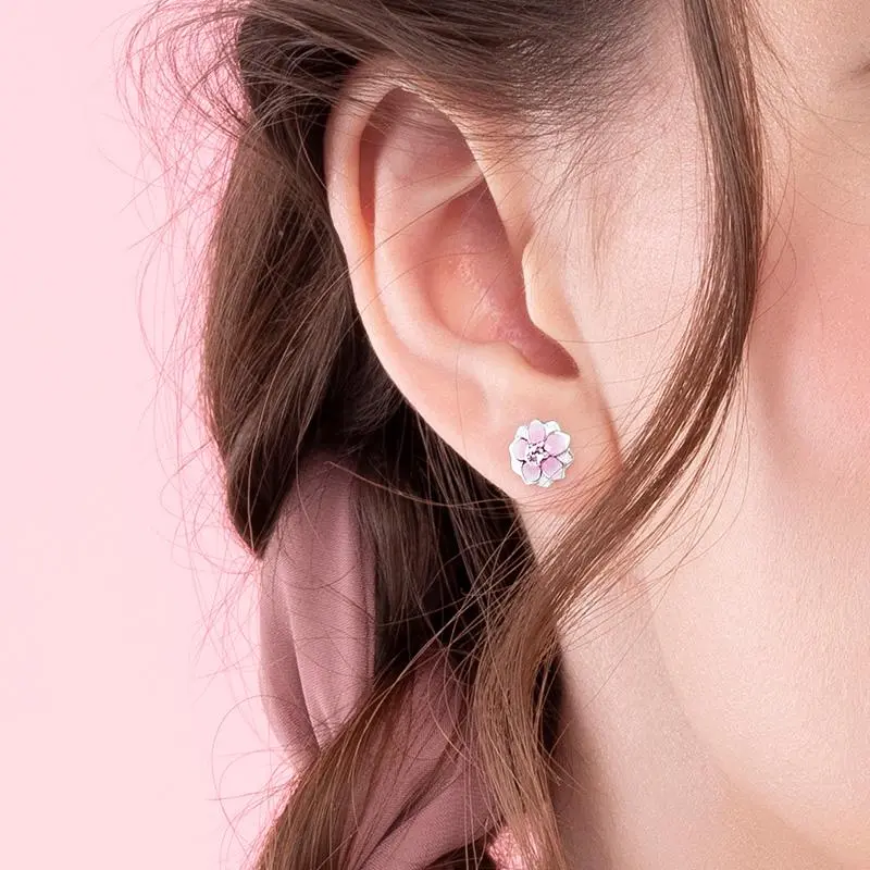 Pandora 925 Sterling Silver Stud Earrings Women's-2