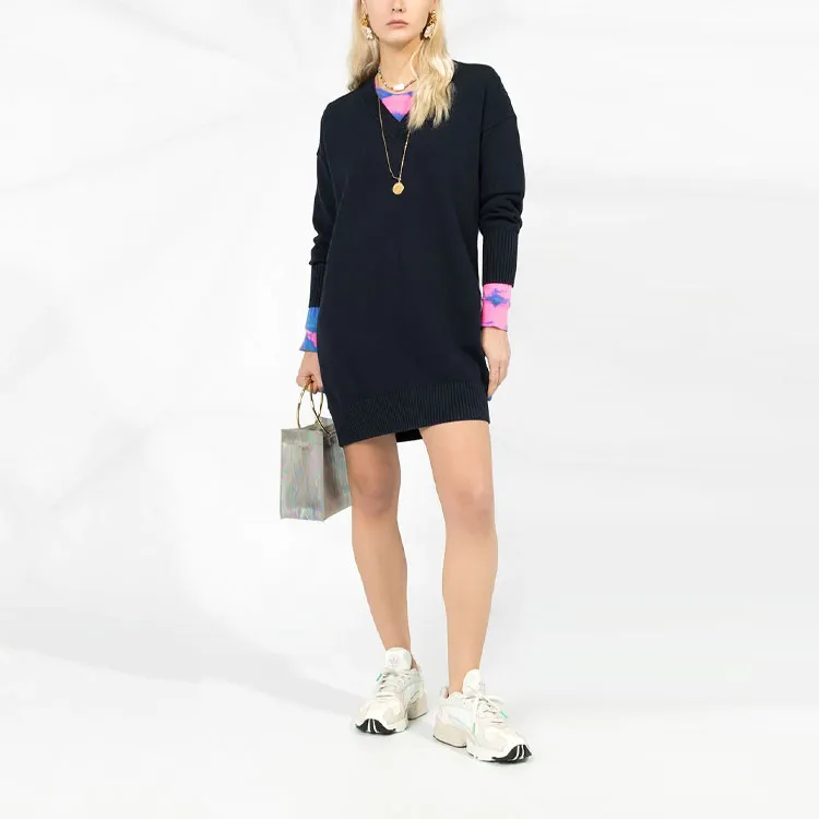 KENZO Short Sleeved Dresses Women's Navy-3