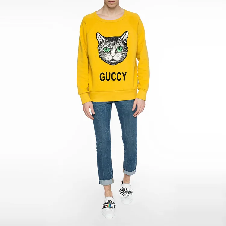 GUCCI Sweatshirts Men Yellow-3