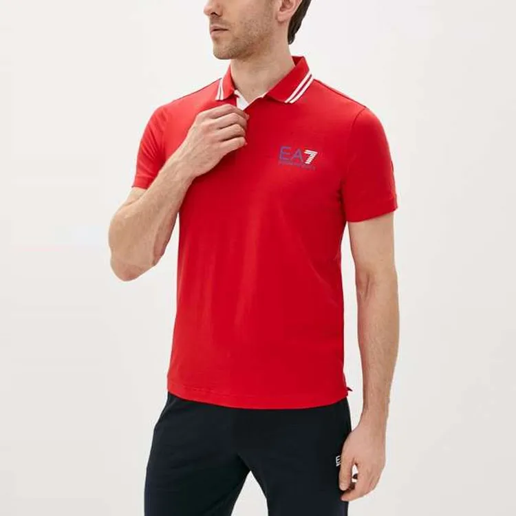 EMPORIO ARMANI Polo Shirts Men Red-2