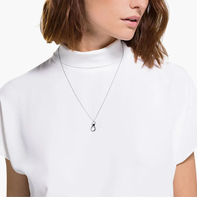 Swarovski Faux Crystal Stone Necklaces Women's Silver-2