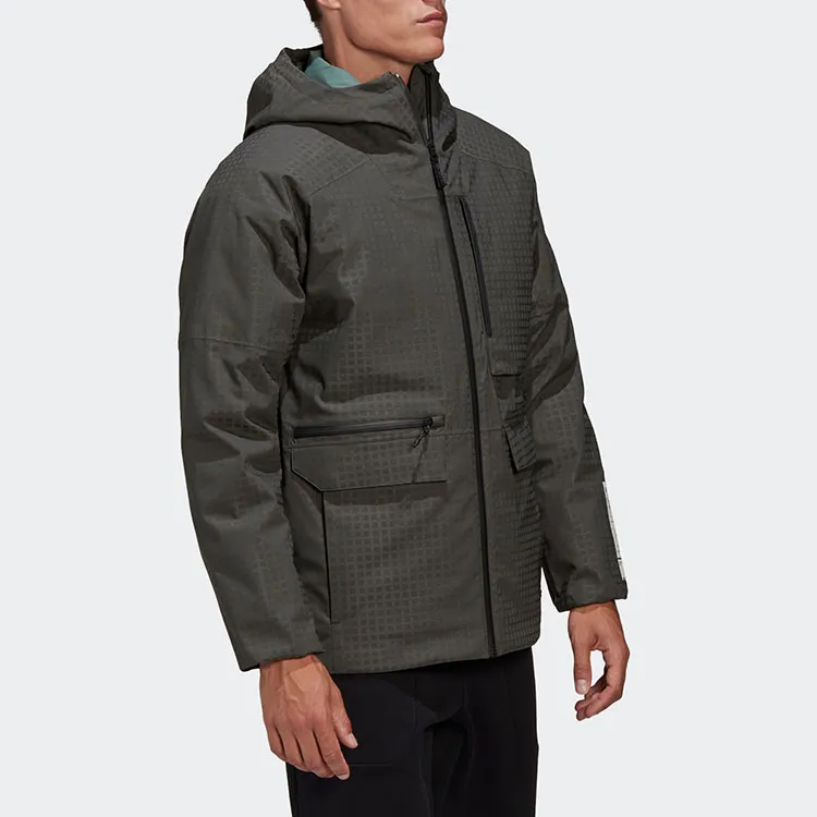 Adidas Down Jackets Men Deep Earthy Brown-5