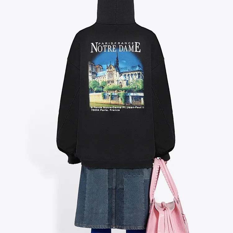 Balenciaga Sacré Cœur Sport Hoodie 'Black'-4