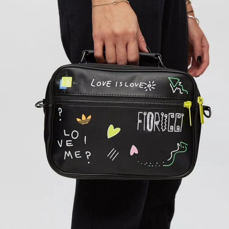 Adidas Originals Fiorucci Collaboration Graffiti Shoulder Bag Mini Women's Black-4