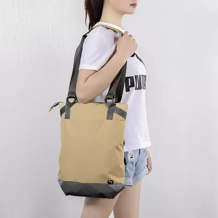 PUMA Fabric Travel Bags Backpack Regular Unisex Khaki Mixed Gray-4