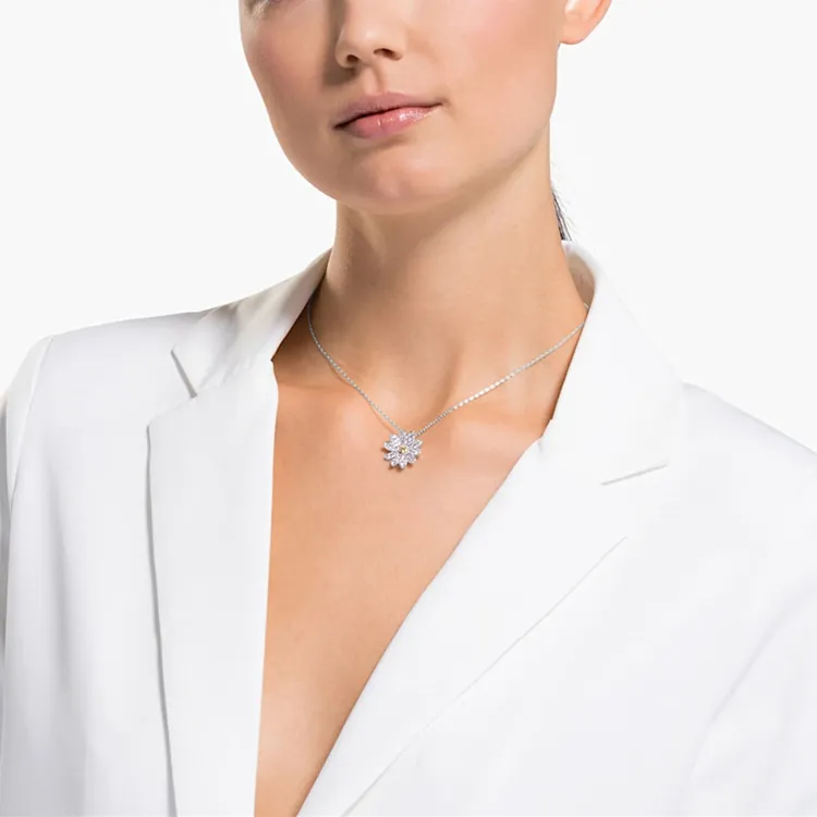 Swarovski Faux Crystal Stone Necklaces Women's Yellow-3