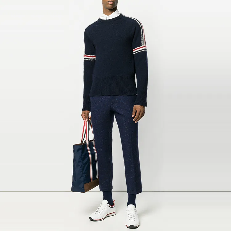 THOM BROWNE Sweaters Men Marine Blue-3
