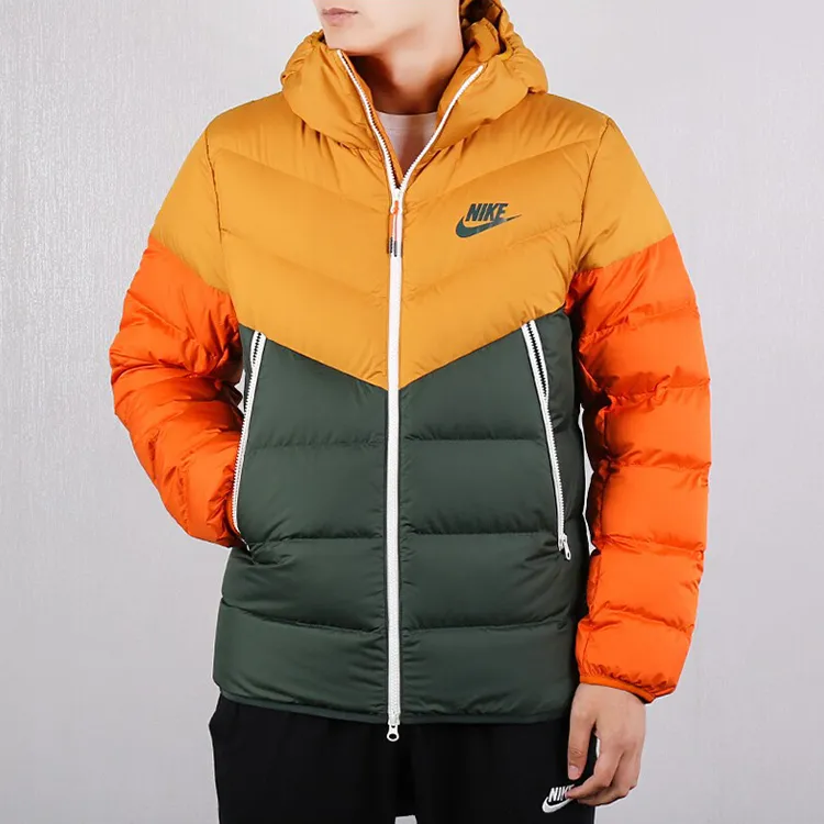 Nike Down Jackets Men Yellow Green-2