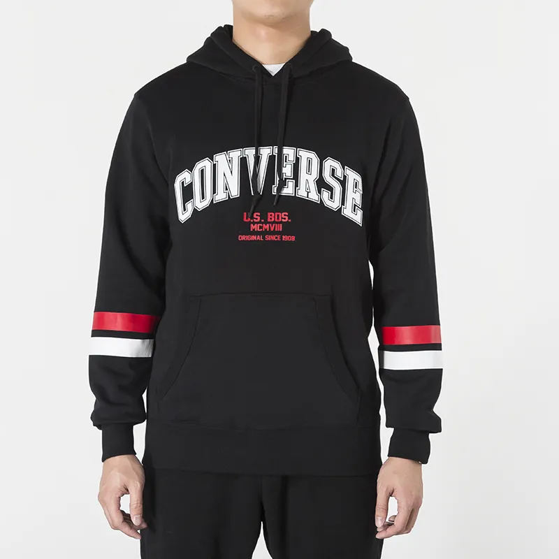 Converse Collegiate Text Sweatshirts Men Black-2
