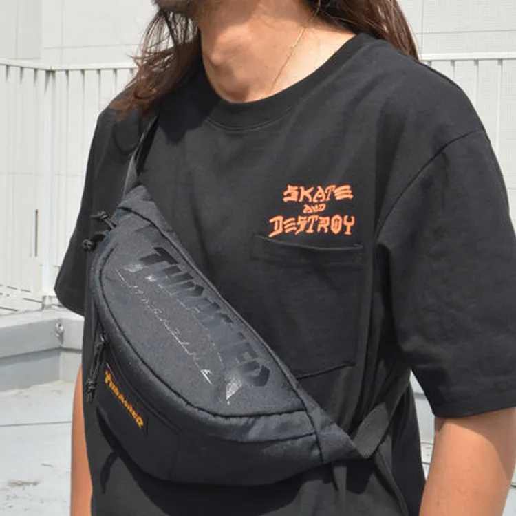 Thrasher Polyester Crossbody Bags Fanny Pack Regular Unisex Black-5