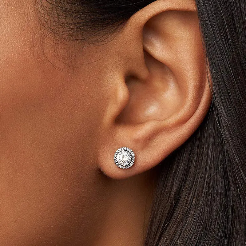 Pandora Stud Earrings Women's Silver-1