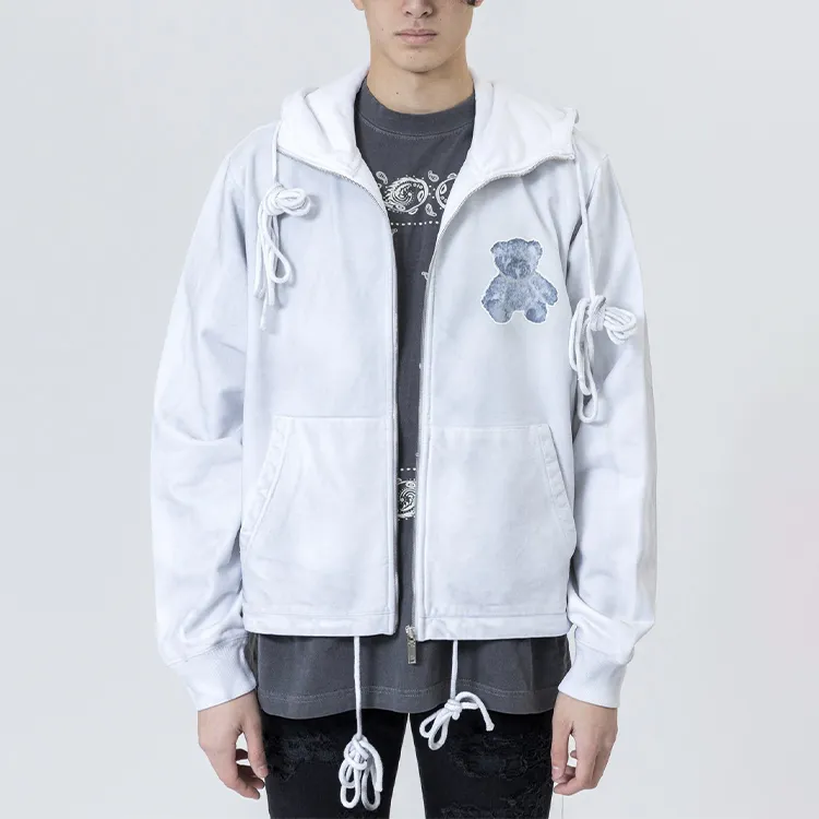 WE11DONE Teddy Sweatshirts Unisex White-2
