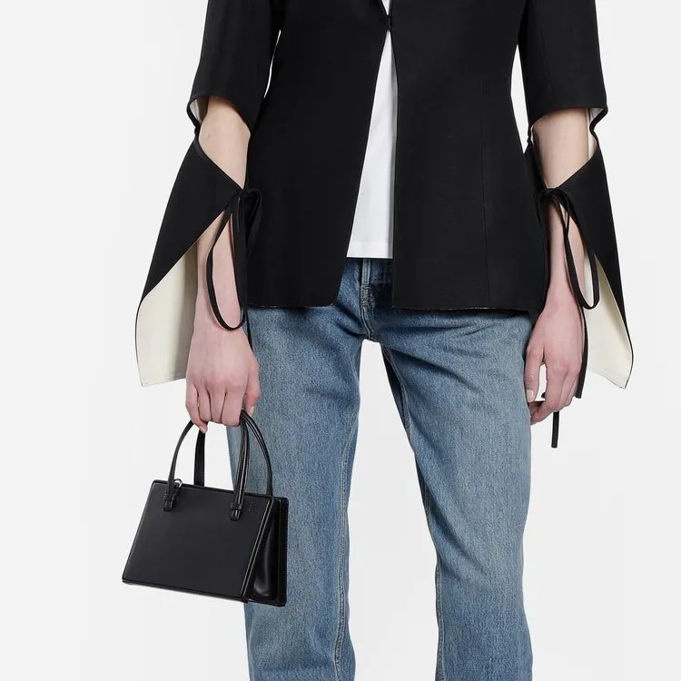 LOEWE Cow Leather Shoulder Bag, Crossbody Bag, Handbag Trumpets Women's Black-5