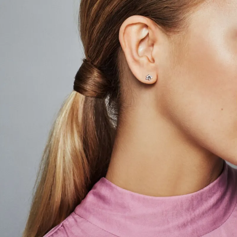 Pandora Stud Earrings Women's Silver-1