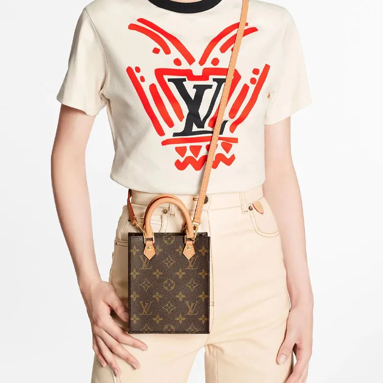 LOUIS VUITTON Petit Sac Plat Monogram Brown-7