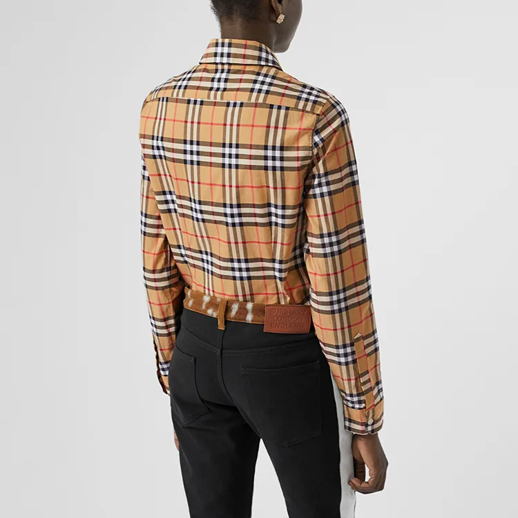 Burberry Vintage Check Print Shirt 'Antique Yellow'-2