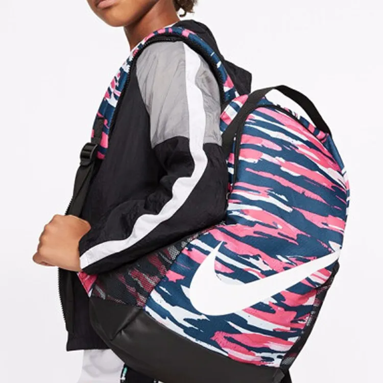 Nike Polyester Backpack Regular Unisex Black Red-5