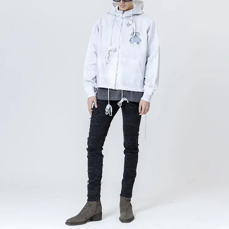 WE11DONE Teddy Sweatshirts Unisex White-4