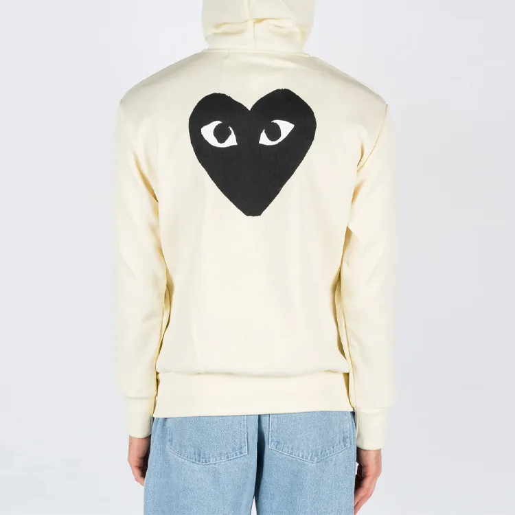 Comme Des Garcons Play Big Black Heart Zip Up Hoodie-2