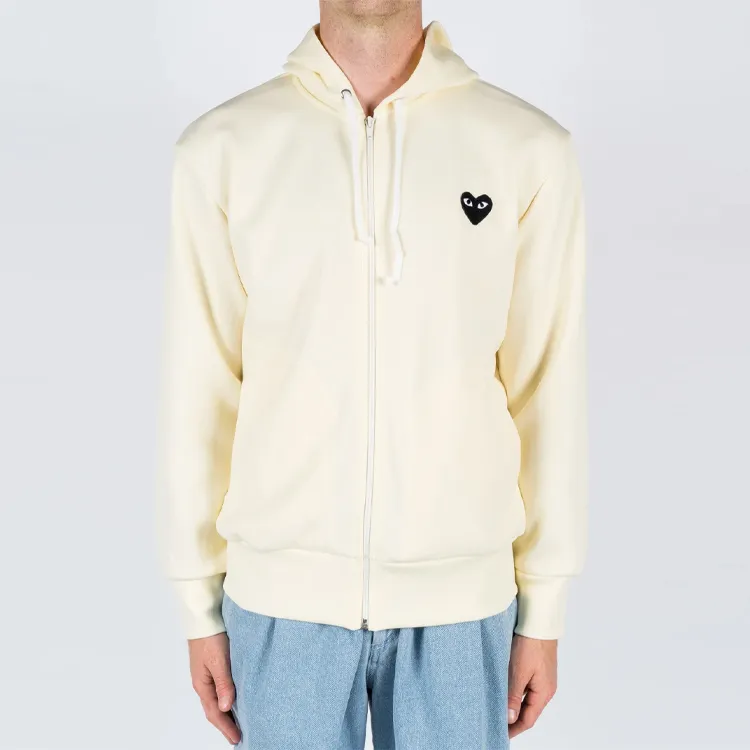 Comme Des Garcons Play Big Black Heart Zip Up Hoodie-4