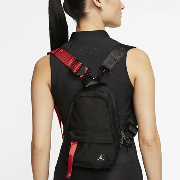 Jordan Polyester Crossbody Bag Backpack Regular Unisex Black-3