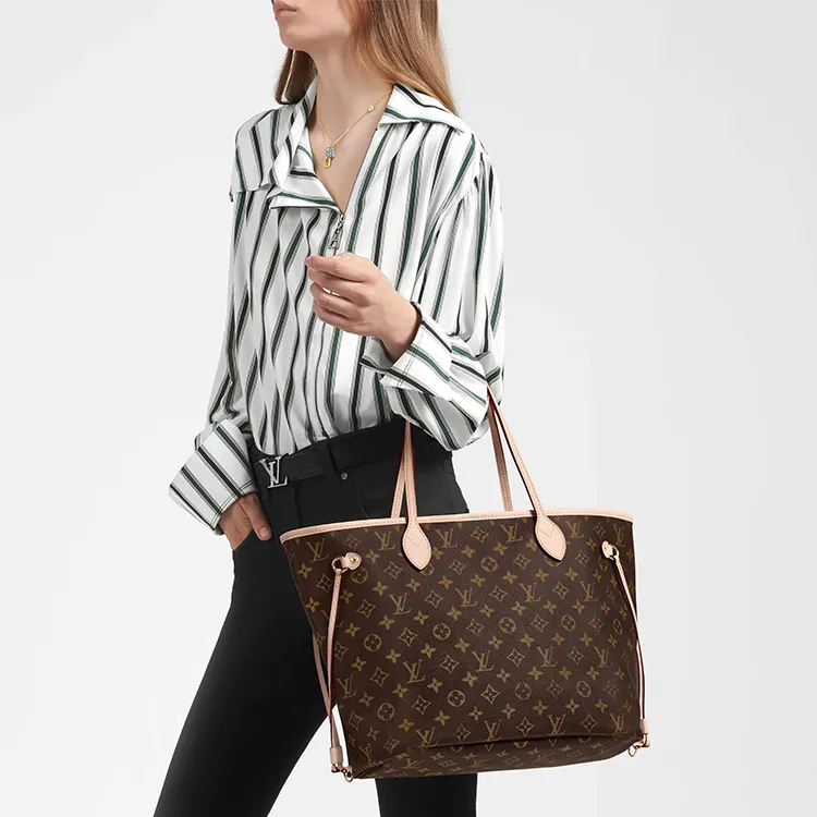 LOUIS VUITTON Neverfull Monogram Mm Pivoine Lining-8